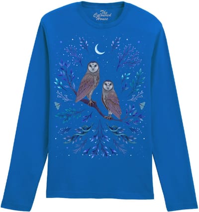 Uilen Maanlicht Owls In The Moonlight The Coloured House Longsleeve T-shirt XXL