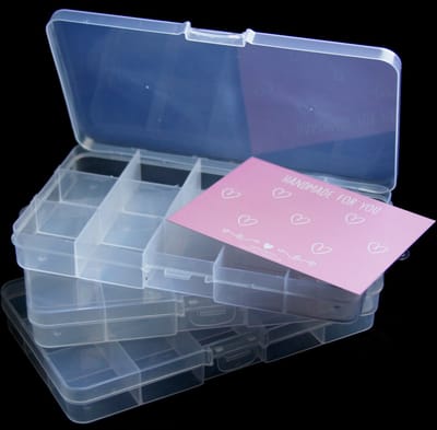 3 x Principessa Opbergdozen voor kralen / rocailles – Medium – 45 vakjes totaal – Kralendoos – Sorteerdoos – Opbergdoos – Opbergcassette