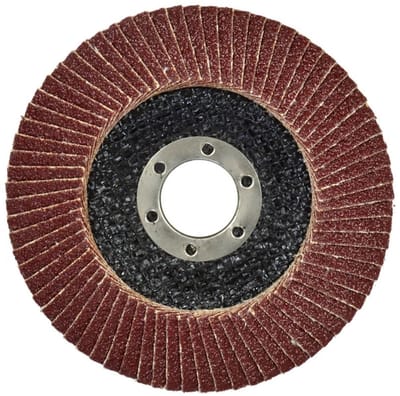 GEKO Aluminiumoxide lamellenschijf - 115 mm - korrel 60 - voor staal en houtbewerking - 10 stuks
