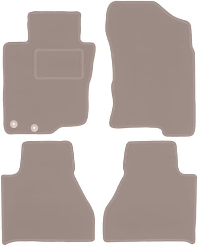 Beige velours matten voor: Toyota Hilux VIII pick-up (2015-)