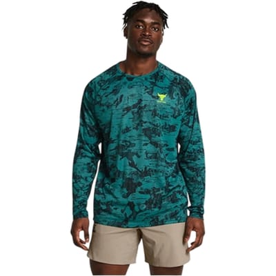 Under Armour Project Rock Iso-Chill-shirt voor heren (Groen, Zwart)