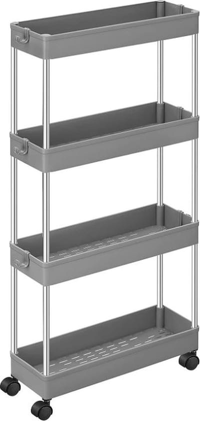MIRA Home - Keukentrolley - Keukenrekken - Grijs - Metaal - 40x13,5x86cm