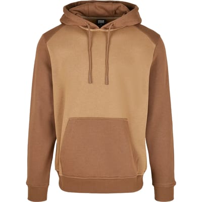 Urban Classics - 2-Tone Raglan Hoodie/trui - S - Bruin
