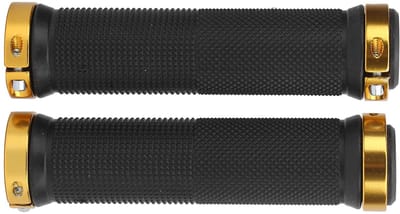 Allecto - Fietsstuurgrepen - Lichtgewicht en Comfortabel - Antislip Rubber Handvatten - Goud - Geschikt voor Mountainbike en Stadsfiets