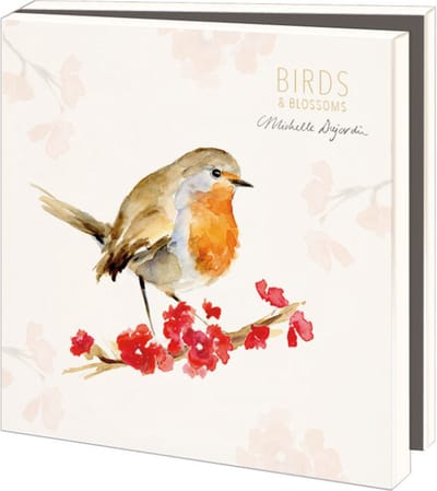 Kaartenmapje 10 kaarten Birds en Blossoms, Michelle Dujardin