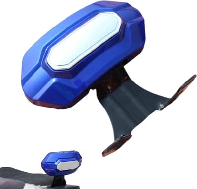 Motorfiets Rugsteun - Rijderkussen - Comfortabel Rijden - Afneembaar Achterkussen - Compact Ontwerp - Blauw