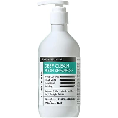 [DERMA FACTORY] Deep Clean Fresh Shampoo 300ml white
