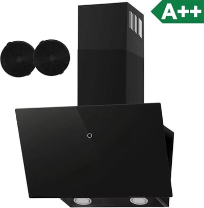 Afzuigkap 60Cm - Touch Display Glas - Moderne afzuigkap - Zwart - Touch - Met LED Verlichting