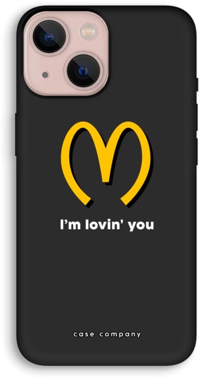 Case Company® - Hoesje geschikt voor iPhone 13 mini hoesje - I'm lovin' you - Biologisch Afbreekbaar Telefoonhoesje - Bescherming alle Kanten en Schermrand