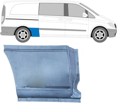 Reparatiepaneel achterspatbord voor Mercedes Vito W639 2003-2014 / Rechts