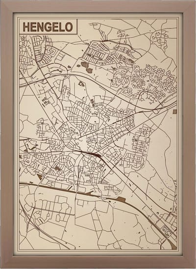 Decoratief Beeld - Houten Van Hengelo - Hout - Bekroned - Bruin - 21 X 30 Cm