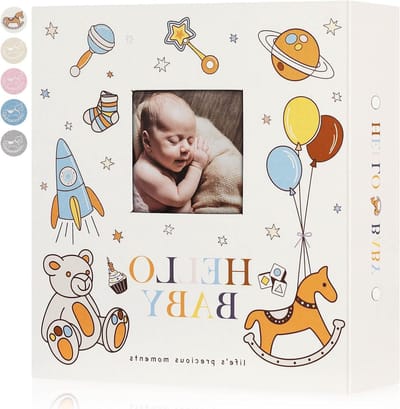 Baby Fotoalbum 10x15 cm met 600 Pockets, Luxe Linnen Kaft voor Nieuwe Foto's, Geschikt voor Horizontale en Verticale Afbeeldingen