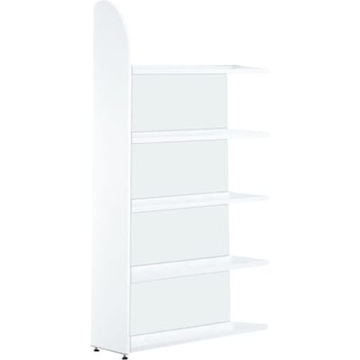 Open kast Dante®, stellingsectie, H 1900 x B 1000 mm, achterwand, wit