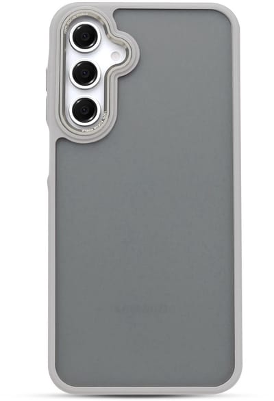 Casemania Hoesje Geschikt voor Samsung Galaxy A56 - Grijs - Frame Back Cover