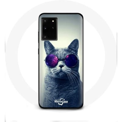 Case voor Samsung Galaxy S11 Plus Kat met paarse bril