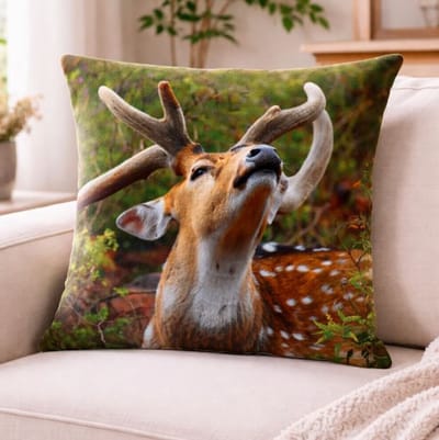 Velvet Woodland Deer Collection Kussenhoes - 45x45 cm