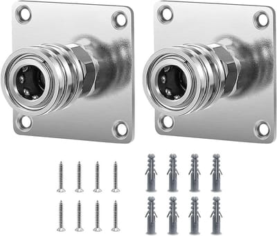 Schuim Kanon Houder - Muurbevestiging Accessoires - Opruimen Garage - Roestvrij Staal - 2 stuks - Zilver