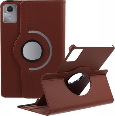 Coverup Tablethoes geschikt voor Lenovo Tab M11 Hoesje - 360° Rotating Book Case - Bruin