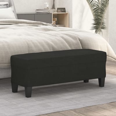 vidaXL - Bankje - 100x35x41 - cm - stof - zwart