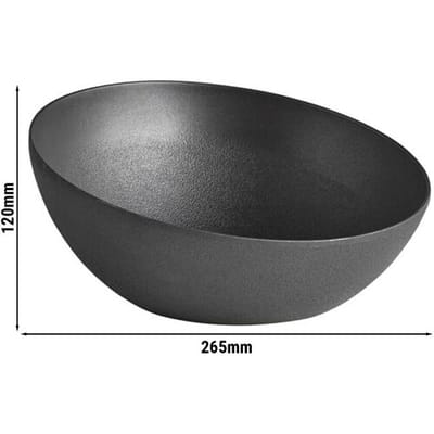 GGM Gastro (6 Stück) Schale - FROSTFIRE - Aluminium - 1,9 Liter - Ø 265mm - Schwarz