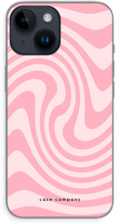Case Company® - Hoesje geschikt voor iPhone 14 hoesje - Swirl Roos - Soft Cover Telefoonhoesje - Bescherming aan alle Kanten en Schermrand