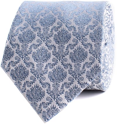 TRESANTI | EUPLIO | Zijden stropdas fleur-de-lis | Blauw