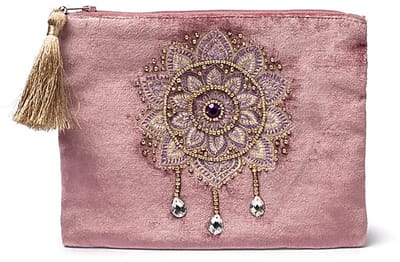 Etui fluweel lila met Mandala – 20 cm x 15 cm