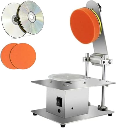 Schijf Polijstmachine - CD DVD Reparatie - Kras Verwijderen - 7 Snelheden Instelbaar - 28x18x24 cm - Zilver