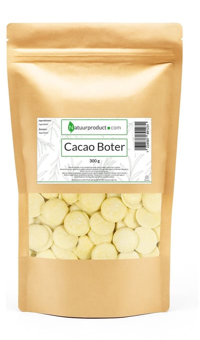 Cacaoboter - Natuurproduct - 100% Natuurzuiver en Koudgeperst - 300g