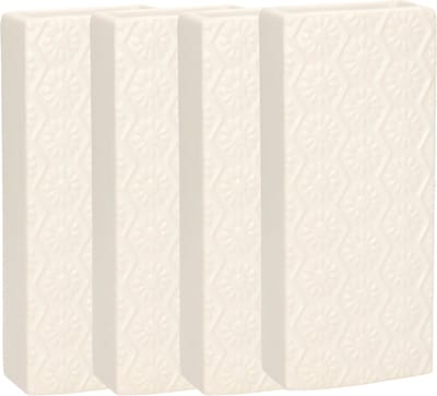 Gerimport Waterverdamper - 5x - creme wit - keramiek - 400 ml - radiatorbak luchtbevochtiger - 7,4 x 17,7 cm