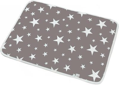 Aankleedmat Baby - Verschoningsmat Onderweg - Luiers Verschoont - Absorberend Gewatteerd - 48 x 68 cm - Sterrenblauw