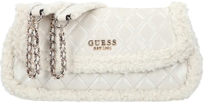 GUESS schoudertas Cristi Convertible Crossbody Flap Bag Bone crème