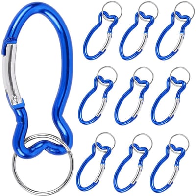 Dailygoods - 10 Stuks Visvorm Karabijnhaken - Aluminium Veiligheidsgesp voor Buiten