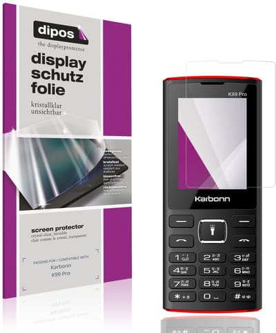 dipos – 4x Beschermfolie geschikt voor Karbonn K99 Pro | Krasbestendige & heldere Screenprotector Ultra-Thin