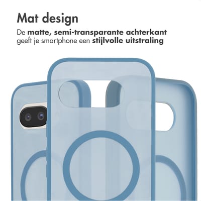 imoshion Hoesje - Geschikt voor Google Pixel 9a - Color Guard Backcover met Magnetische Ring - Lichtblauw
