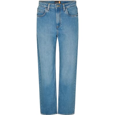 Timberland Damesjeans met middelhoge taille en rechte pijpen (Lichtblauw)