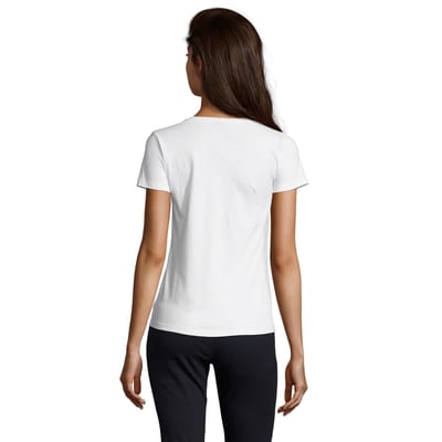 SOLS Dames/Dames Imperial V Hals T-shirt (Wit)