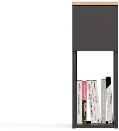 GALAX 20 1S - Nachtkastje - Met lade - Open plank - Greeploos design
