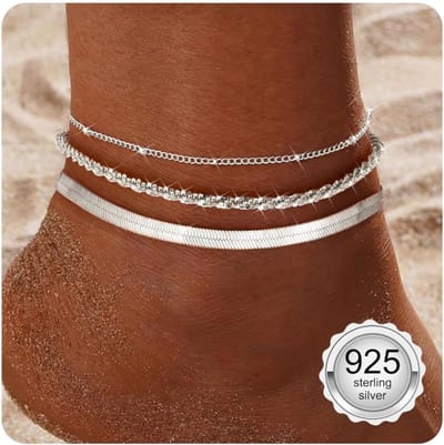 Verstelbare Enkelsieraad Zilver met Parels - Fijne Strandvoetketting Dames