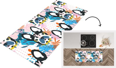 Keukenloper - Loper keuken - Patronen - Hond - Plant - 120x50 cm - Keukenloper vinyl