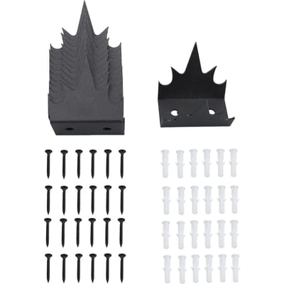 12 pcs Pointes de Clôture de Sécurité Fer Anti Intrusion Deux Couches de Revêtement Antirouille Clôture Anti Voleur