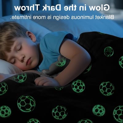 Zachte en Fluffy Kinderdeken voor Jongens en Meisjes, 200 x 150 cm, Glow in the Dark, Perfect als Cadeau voor Kerst, Verjaardag of Pasen, Ideaal voor de Bank en Knuffelmomenten