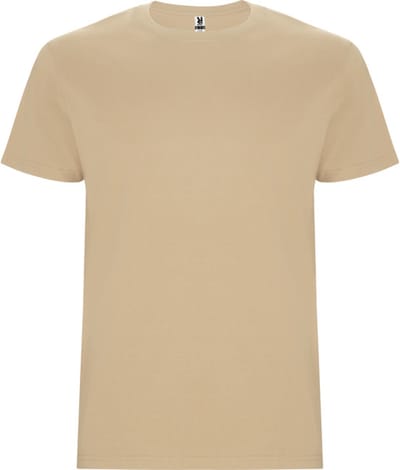 4 Pack T-shirts unisex met korte mouwen, 190 gram 'Stafford' Zand - S