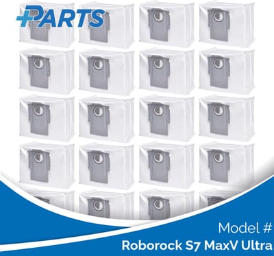 Roborock S7 MaxV Ultra Stofzakken (20 Stuks, Plus.Parts® alternatief voor 8.02.0132)