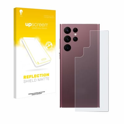 upscreen - Screenprotector voor Samsung Galaxy S22 Ultra 5G (Achterkant) - Folie Beschermfolie anti glare matte