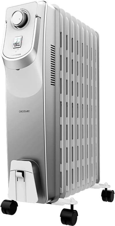 Olieradiator - Elektrische Kachel - Ruimte Verwarming - 360 Graden Warmte - 22 m² Bereik - Wit