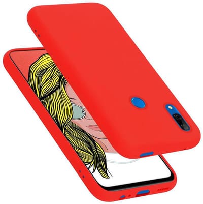 Cadorabo Hoesje geschikt voor Huawei P SMART Z / Y9 PRIME 2019 / Enjoy 10 PLUS in LIQUID ROOD - Beschermhoes gemaakt van flexibel TPU silicone Case Cover
