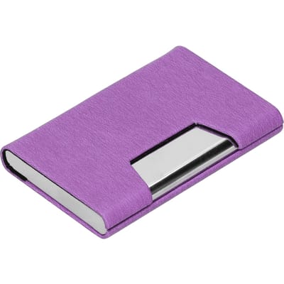Porte-cartes de visite Boîte Organisateur en Acier Inoxydable Portable pour Travaux CommerciauxViolet 336# violet