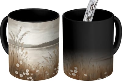 Magische Mok - Foto op Warmte Mokken - Koffiemok - Meer - Water - Natuur - Beige - Magic Mok - Beker - 350 ML - Theemok