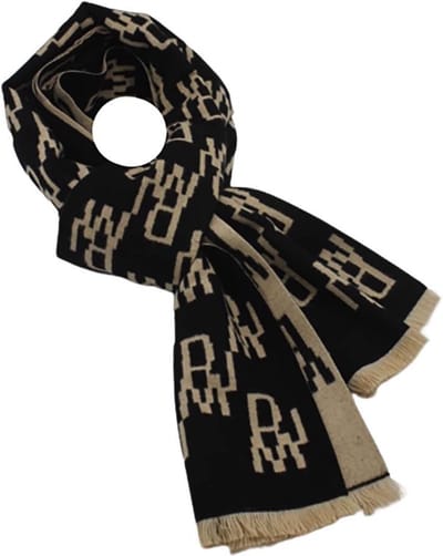 Winter Sjaal Dames Sjaal Zwart-Beige